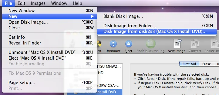New Disk Image