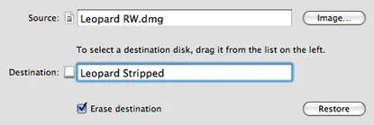Restore to smaller disk image
